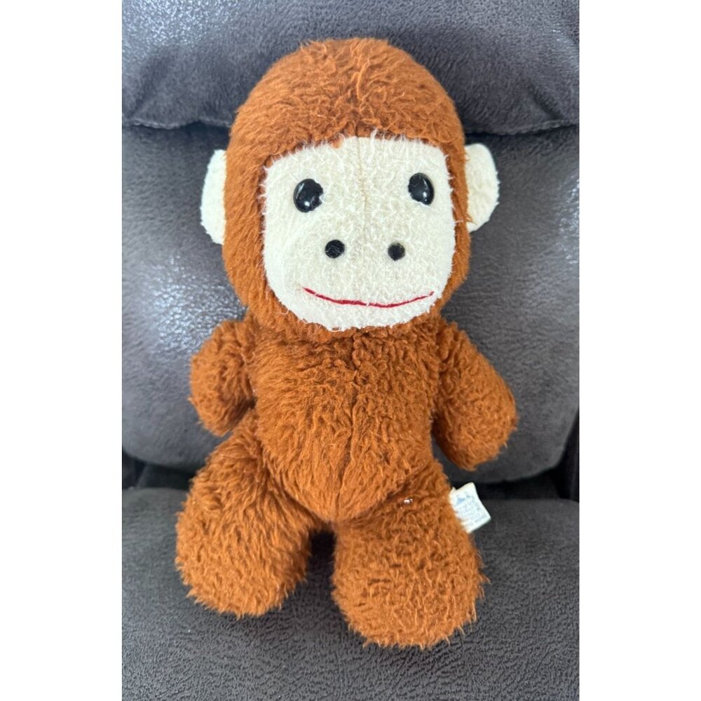Animal Fair‎ Vintage 1977 Monkey Plush Rattle Stuffed Animal